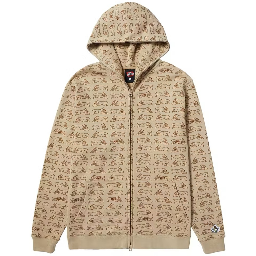 IceCream Running Dog Full Zip Hoodie & Running Dog Bucket Hat